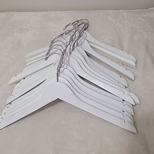 White Wooden Hangers Pack of 17